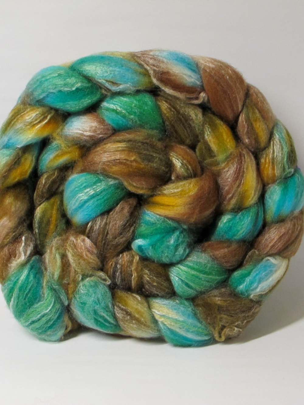 Superwash Merino Wool Bamboo Nylon Hand Dyed Roving Combed Top for Spinning 8104